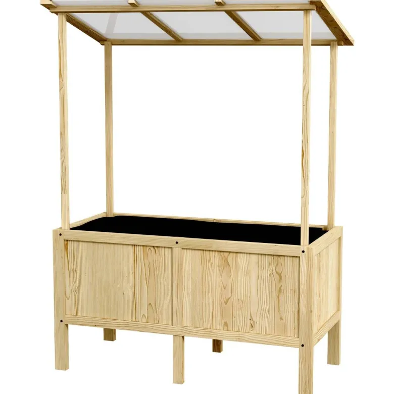 Outsunny Hochbeet natur Edelstahl B/H/L: ca. 60x110x152 cm