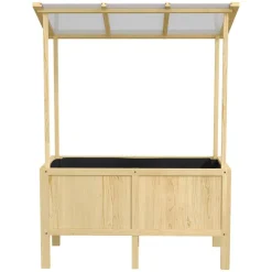 Outsunny Hochbeet natur Edelstahl B/H/L: ca. 60x110x152 cm
