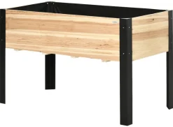 Outsunny Hochbeet schwarz Stahl B/H/L: ca. 60x74x120 cm