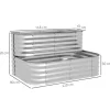 Outsunny Hochbeet silber Metall B/H/L: ca. 90x30x120 cm