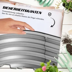 Outsunny Hochbeet silber Metall B/H/L: ca. 90x30x120 cm