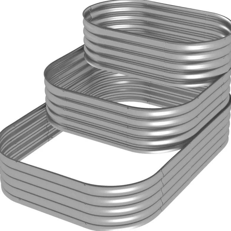 Outsunny Hochbeet silber Polypropylen B/H/L: ca. 109x158x82 cm
