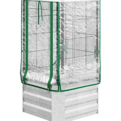 Outsunny Hochbeet silber Stahl B/H/L: ca. 53x90x53 cm