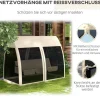 Outsunny Hollywoodschaukel kaffee Metall B/H/L: ca. 140x197x240 cm