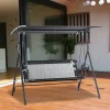 Outsunny Hollywoodschaukel schwarz Metall B/H/L: ca. 110x155x172 cm