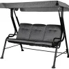 Outsunny Hollywoodschaukel schwarz Stahl B/H/T: ca. 200x170x120 cm