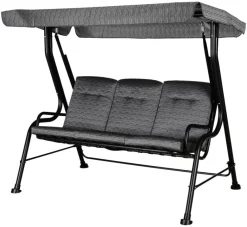 Outsunny Hollywoodschaukel schwarz Stahl B/H/T: ca. 200x170x120 cm