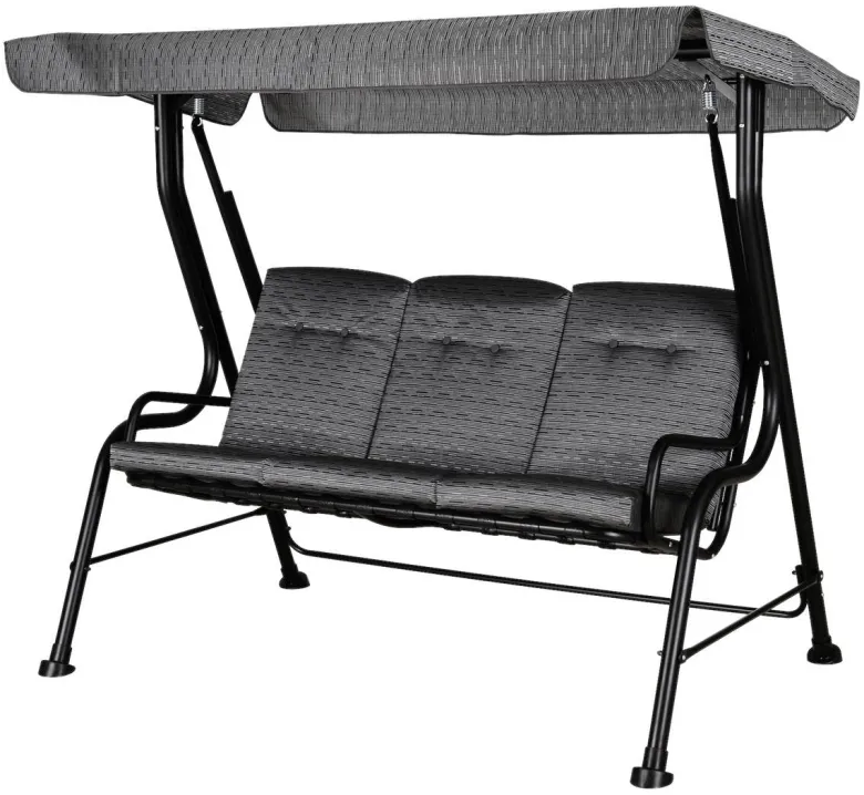 Outsunny Hollywoodschaukel schwarz Stahl B/H/T: ca. 200x170x120 cm
