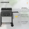 Outsunny Holzkohlegrill Edelstahl B/H/L: ca. 65x108x113 cm