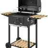 Outsunny Holzkohlegrill Kiefer B/H/L: ca. 58x107x112 cm