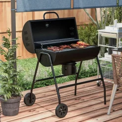 Outsunny Holzkohlegrill Metall B/H/L: ca. 71,5x102x95 cm