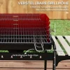 Outsunny Holzkohlegrill Metall B/H/L: ca. 47x95x103 cm