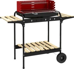 Outsunny Holzkohlegrill Metall B/H/L: ca. 47x95x103 cm