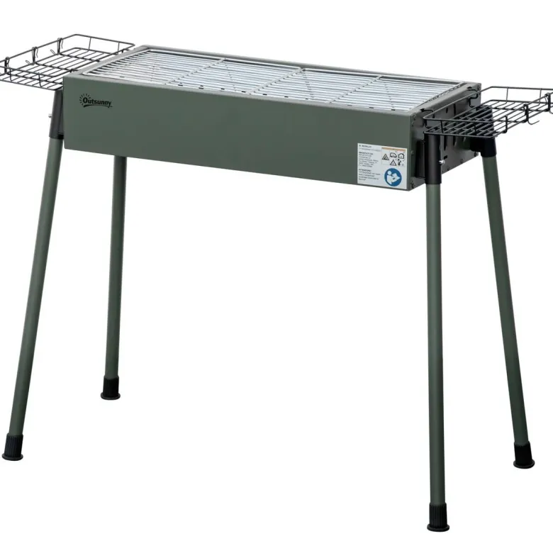 Outsunny Holzkohlegrill Stahl B/H/L: ca. 30x70x77 cm