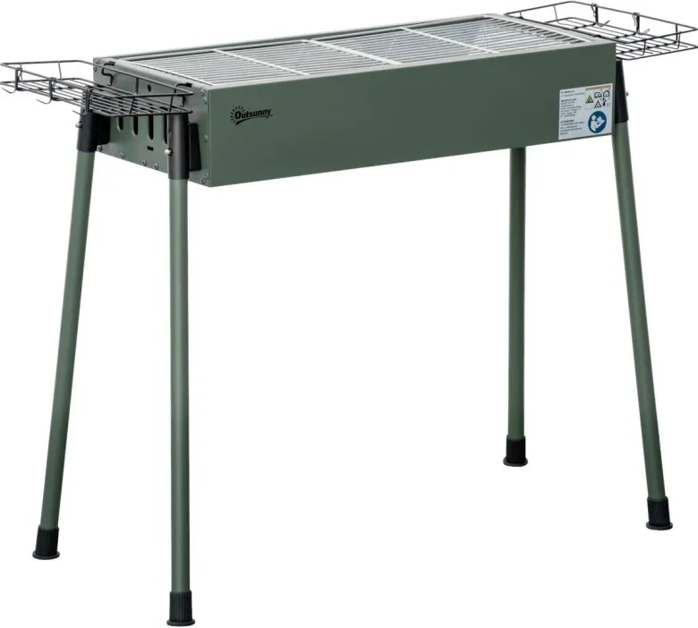 Outsunny Holzkohlegrill Stahl B/H/L: ca. 30x70x77 cm