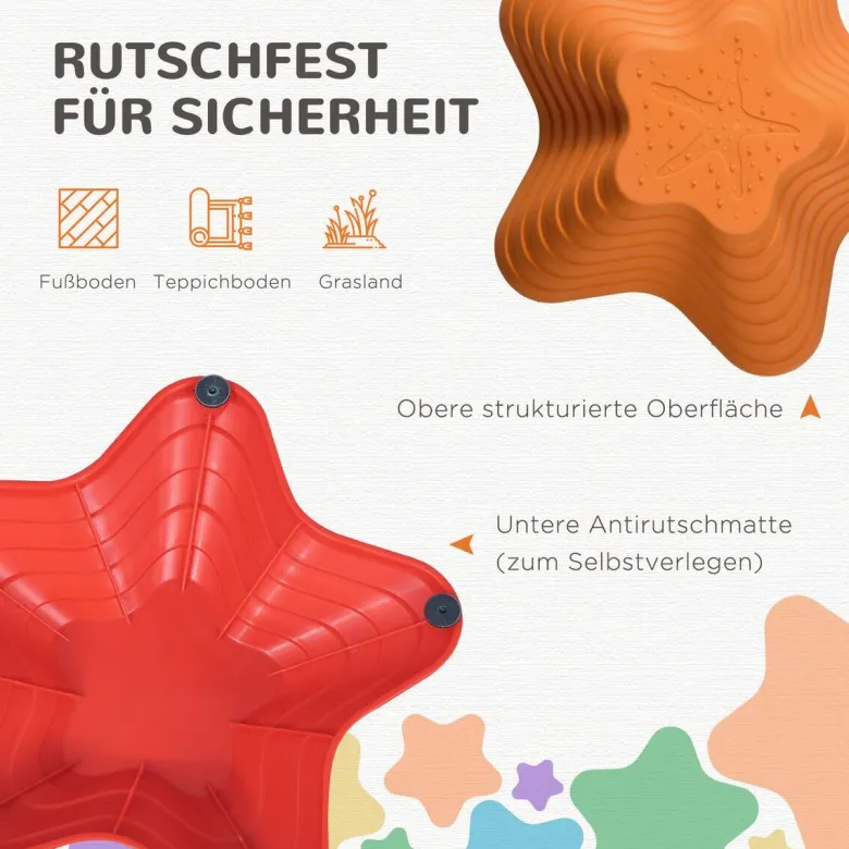 Outsunny Kinder Balanciersteine 11-tlg. B/H/L: ca. 40,5x40,5x20 cm