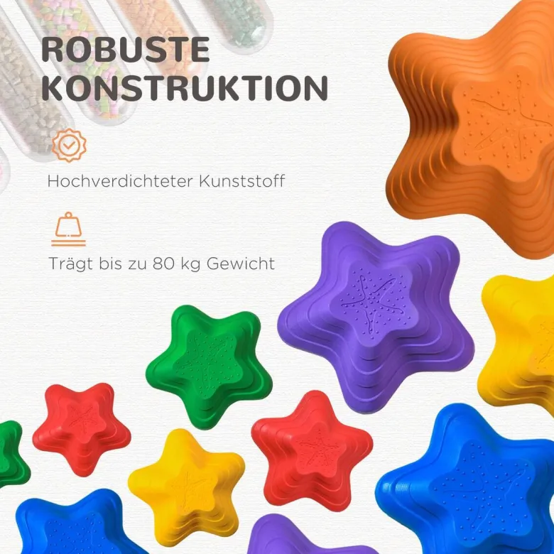 Outsunny Kinder Balanciersteine 11-tlg. B/H/L: ca. 40,5x40,5x20 cm