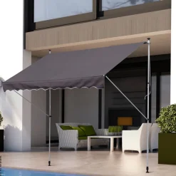Outsunny Klemm-Markise grau B/H/L: ca. 300x280x150 cm