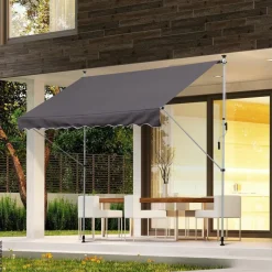 Outsunny Klemm-Markise grau B/H/L: ca. 300x280x150 cm