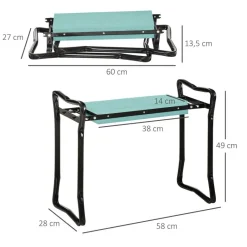 Outsunny Kniebank schwarz B/H/L: ca. 28x49x58 cm