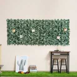 Outsunny Künstliche Hecke dunkelgrün Kunststoff H/L: ca. 100x240 cm