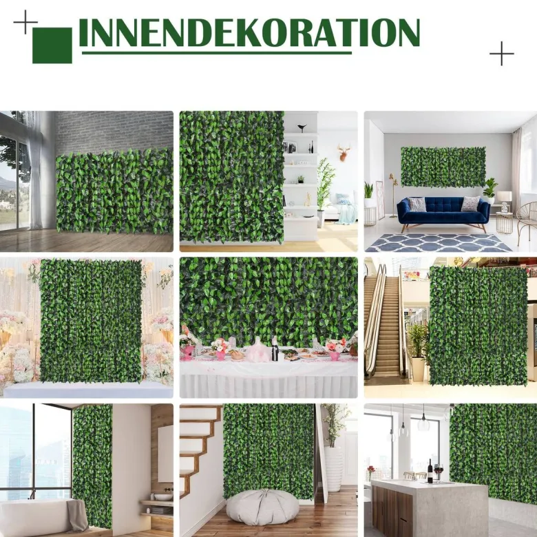 Outsunny Künstliche Hecke grün Kunststoff H/L: ca. 100x300 cm