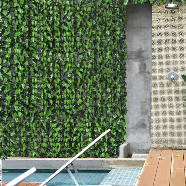 Outsunny Künstliche Hecke grün Kunststoff H/L: ca. 100x300 cm