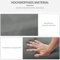 Outsunny Liegenauflage 2er Set dunkelgrau Schaumstoff B/H/L: ca. 55x8x196 cm