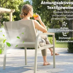 Outsunny Loungemöbel grün Textilene B/H/L: ca. 68x74x112,5 cm