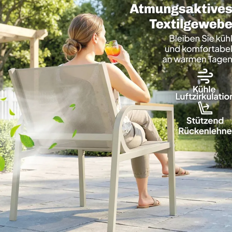 Outsunny Loungemöbel grün Textilene B/H/L: ca. 68x74x112,5 cm
