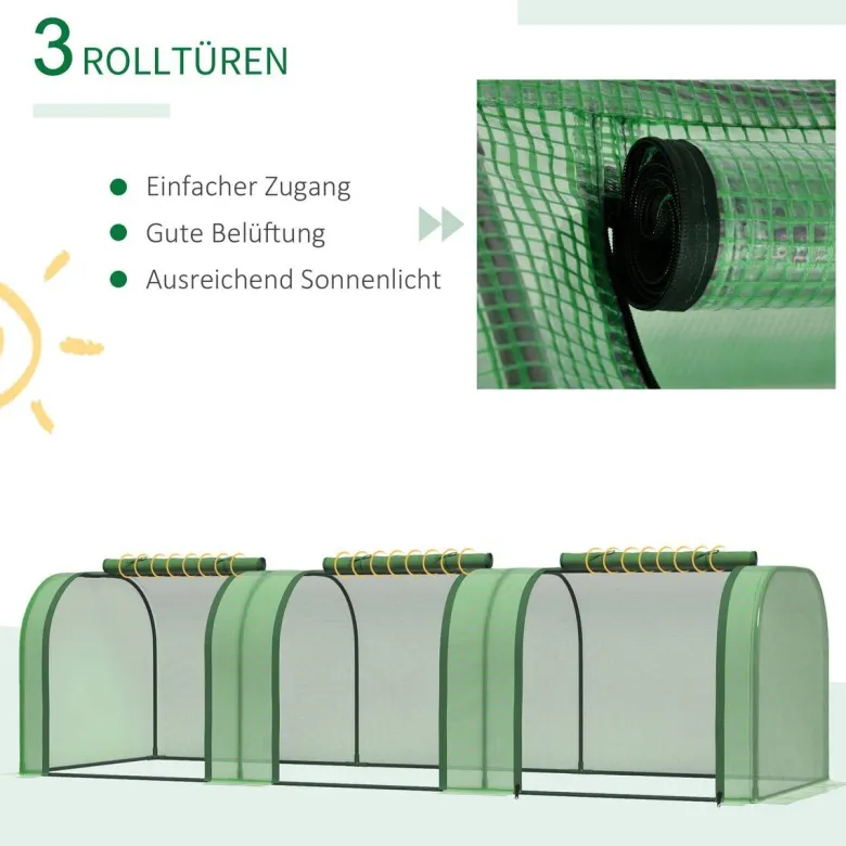 Outsunny Mini-Gewächshaus B/H/L: ca. 100x80x295 cm