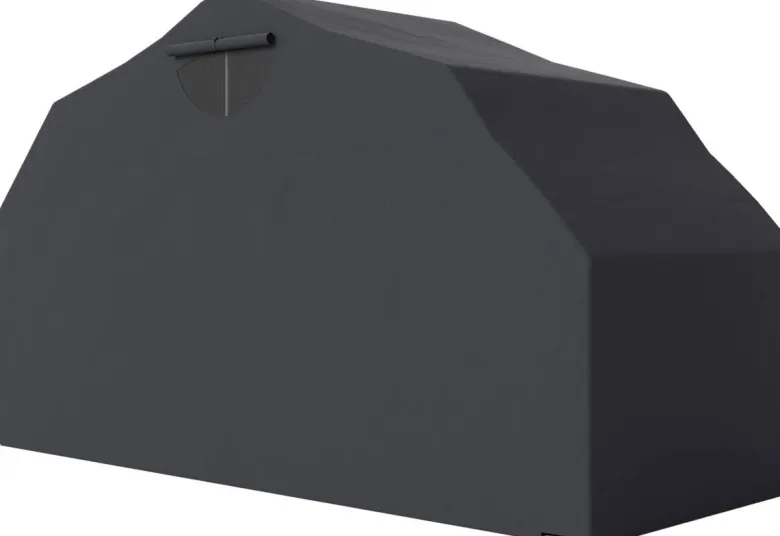 Outsunny Motorradgarage schwarz B/H/L: ca. 135x191x345 cm