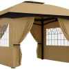 Outsunny Pavillon beige Polyester B/H/L: ca. 335x285x335 cm