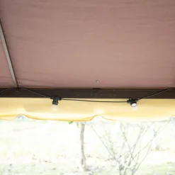 Outsunny Pavillon kaffee Aluminium B/H/L: ca. 290x280x390 cm