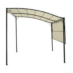 Outsunny Pavillon schwarz Stahl B/H/L: ca. 250x250x300 cm