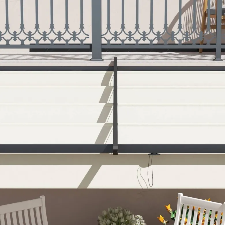 Outsunny Pergola cremeweiß Polyester B/H/L: ca. 297x230x297 cm