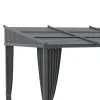 Outsunny Pergola mit Schiebeelementen grau Polyester B/H/L: ca. 255x242x365 cm