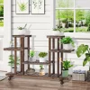 Outsunny Pflanzenregal braun B/H/L: ca. 33x80x123,5 cm