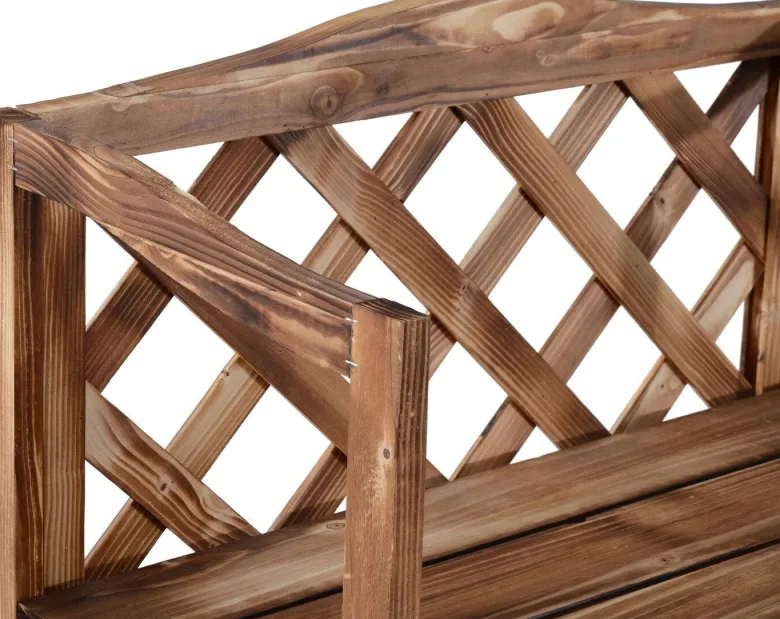 Outsunny Pflanzentreppe natur Holz B/H/L: ca. 38x120x75 cm