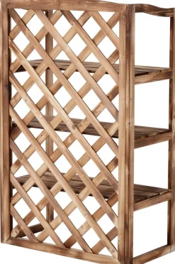 Outsunny Pflanzentreppe natur Holz B/H/L: ca. 38x120x75 cm