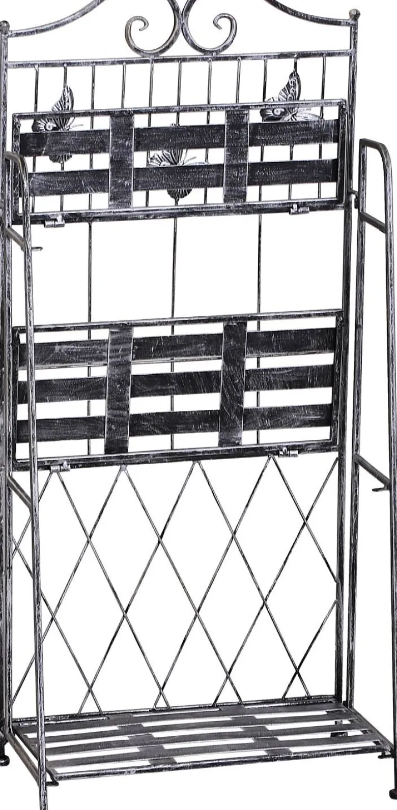 Outsunny Pflanzregal Silbergrau Metall B/H/L: ca. 25x96x44 cm