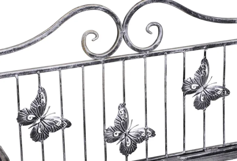Outsunny Pflanzregal Silbergrau Metall B/H/L: ca. 25x96x44 cm