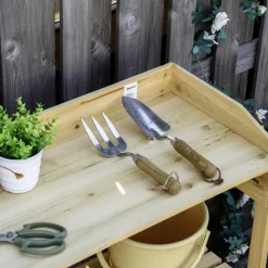 Outsunny Pflanztisch natur B/H/T: ca. 40x84x80 cm ca. 40 kg