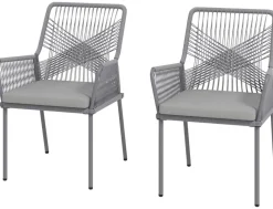Outsunny Rattan Gartenstuhl dunkelgrau Polyethylen B/H/L: ca. 61x84x57 cm