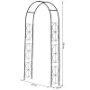 Outsunny Rosenbogen schwarz B/H/L: ca. 30x230x114 cm