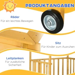 Outsunny Sandkasten natur B/H/L: ca. 129x133x137,5 cm
