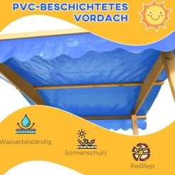 Outsunny Sandkasten natur B/H/L: ca. 129x133x137,5 cm