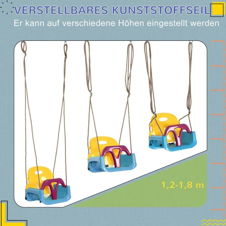 Outsunny Schaukel blau B/H/L: ca. 33x42x180 cm