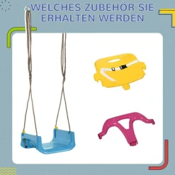 Outsunny Schaukel blau B/H/L: ca. 33x42x180 cm