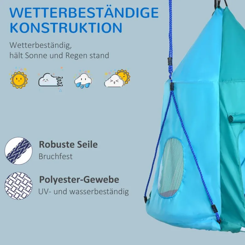 Outsunny Schaukel blau B/H/L: ca. 100x100x150 cm